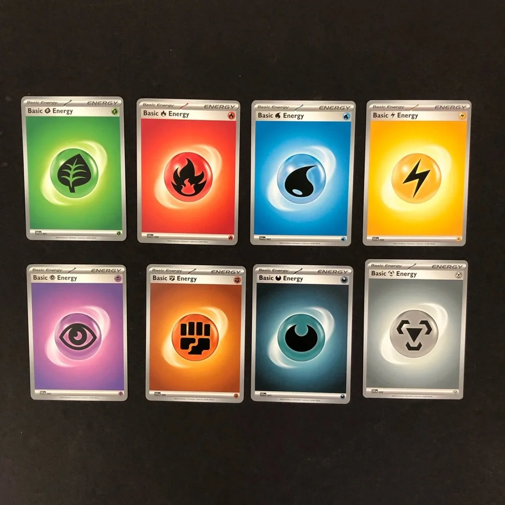 Pokemon 151 Basic Energy Cards SVEen 001 - 008, Lot of 8 Cards 2023 NM